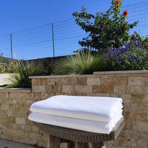 Lot de 2 draps plats unis blancs 180×280